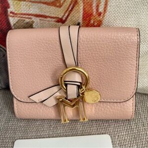 🎀COA🎀CHLOÉ Alphabet Small Trifold Wallet “M” w/Original Dustbag⭐️Made in Italy